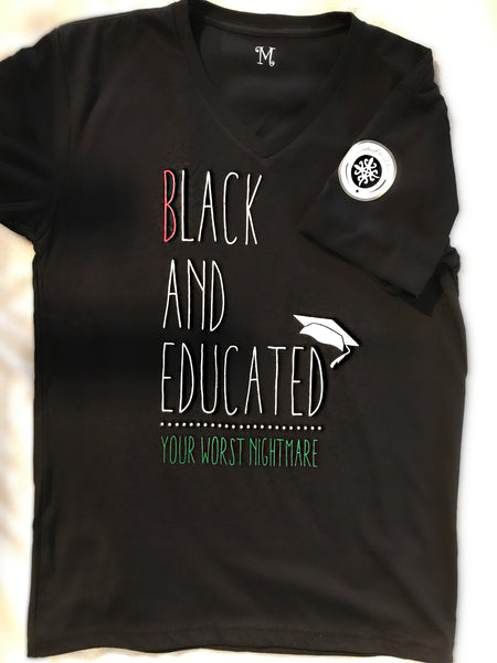 Black And Educated WOMEN VNECK